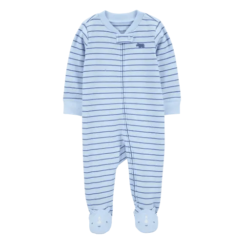 Baby Striped Rhino 2-Way Zip Sleep & Play Pajamas - Carter's | Carter's