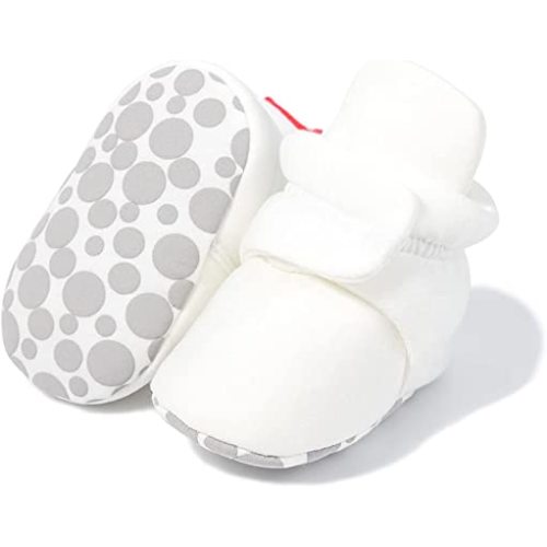 Sawimlgy Newborn Infant Baby Girl Boy Cotton Booties Stay On Sock Slippers Soft Bedroom Shoes Non-Skid Ankle Boots With Grippers Toddler Crib Warm Shoe First Walker Birthday Shower Gift