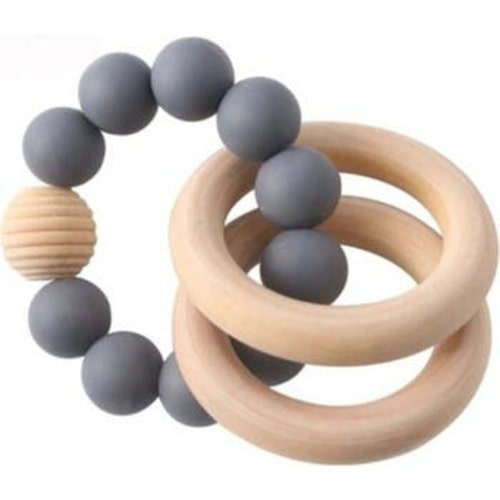Silicone Beaded Teether Bangles for Babies