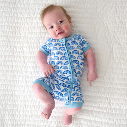 Blue Rainbows Shorty Zippy - Size 0 - 3 months - 15% off code: LSVIP