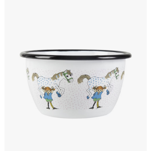 Pippi And The Horse Enamel Bowl, 60 cl from Muurla | RoyalDesign