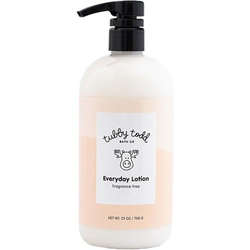 TUBBY TODD Everyday Baby Lotion - Non-Toxic, Hypoallergenic Baby Moisturizer for Sensitive Skin - Made With Natural Extracts & Plant- Based Ingredients - Fragrance Free - 25 Fl Oz