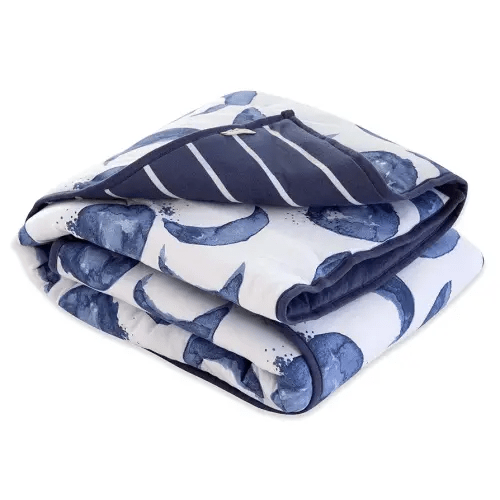 Burt's Bees Baby Reversible Blanket, Nursery, Stroller & Tummy-Time Organic Jersey Cotton Quilted Infant & Toddler Bedding