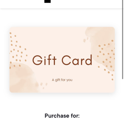 Spa Gift Card