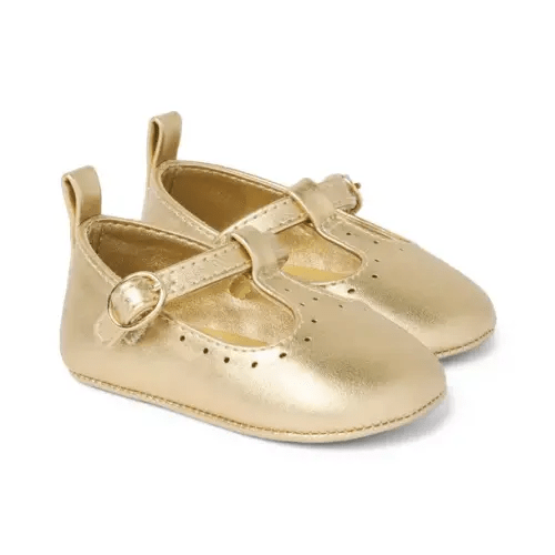 Baby Gold Baby T-Strap Ballet Flat by Janie and Jack