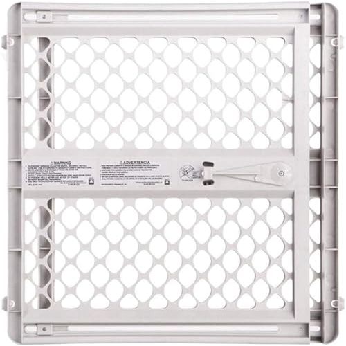 MYPET North States Universal Pet Gate: 26” - 42” Wide Dog Gate. Use as Pressure Mounted Gate or Swinging Door with Included Hardware. Dog Gates for Doorways, 26" Tall, Gray