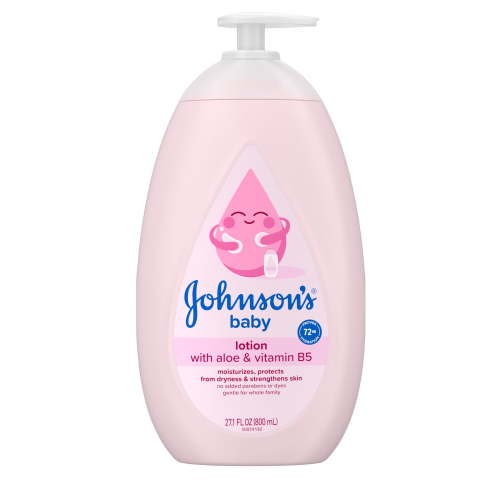 Johnson's Pink Baby Lotion with Coconut Oil 27.1 oz for Dry Delicate Skin