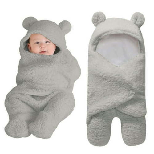 Danhjin Newborn Baby Cute Cotton Receiving White Sleeping Blanket Boy Girl Wrap Swaddle - on Clearance