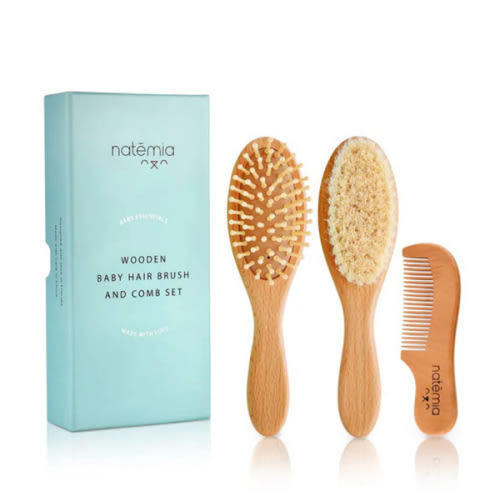 Wooden Hair Brush Set