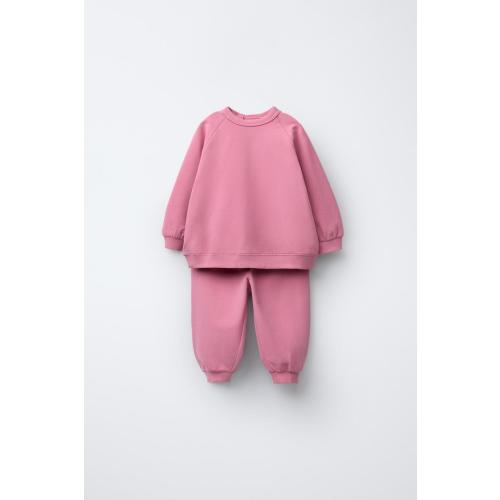 SWEATSHIRT AND JOGGER PANTS MATCHING SET - Pink | ZARA United States