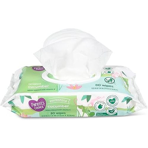 Parent's Choice Baby Wipes Value Pack Cucumber 240 Count