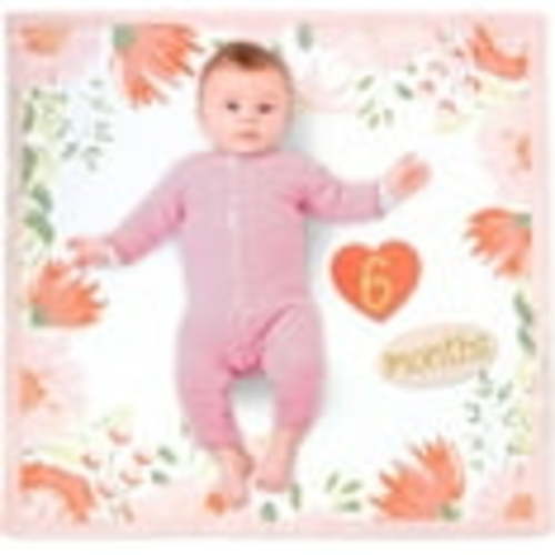 Baby Weekly, Monthly Milestone Blanket for Baby Boys and Girls with Month & Week Markers for Swaddling and Baby Photo Props (Flower Girl)