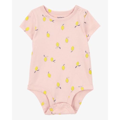 Baby Lemon Print Short-Sleeve Bodysuit - Pink - Carter's | Carter's