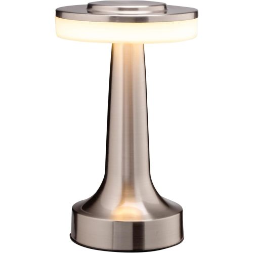 O’Bright Portable LED Table Lamp with Touch Sensor, 3-Levels Brightness, Rechargeable Battery Up to 48 Hours Usage, Night Light for Kids Nursery, Nightstand Lamp, Bedside Lamp (Silver)