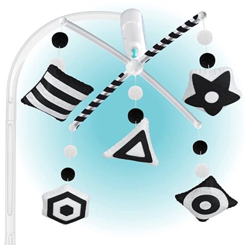 Montessori Mobile Baby for Crib (TINITIGIES) - Black and White Mobile Give Visual Stimulation to Engage Your Newborn - Baby Crib Mobile for Boys & Girls - Baby Mobile for Crib - Crib Mobile/Black&White