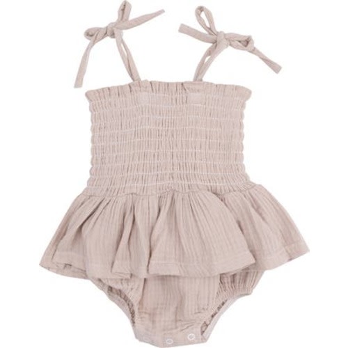 Organic Cotton Muslin Skirted Bodysuit, 3-6M