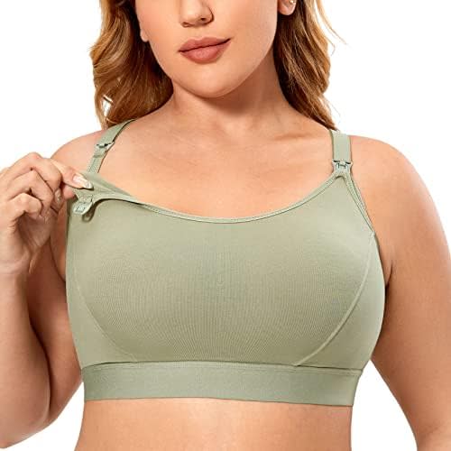 Gratlin Women's Plus Size Nursing Bra Sports Maternity Support Cotton Breastfeeding Bras
