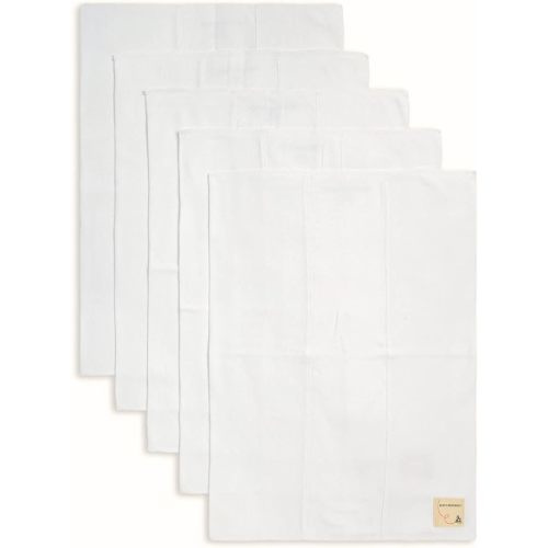 Burt's Bees Baby - Burp Cloths, 5-Pack Extra Absorbent 100% Organic Cotton Drool Cloths - Cotton Cloud