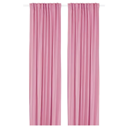 GINSTMOTT Curtains, 1 pair - pink/with heading tape 57x84 "