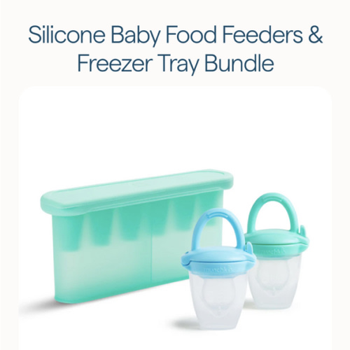 Silicone Freezer Tray & Baby Food Feeders Bundle | Munchkin