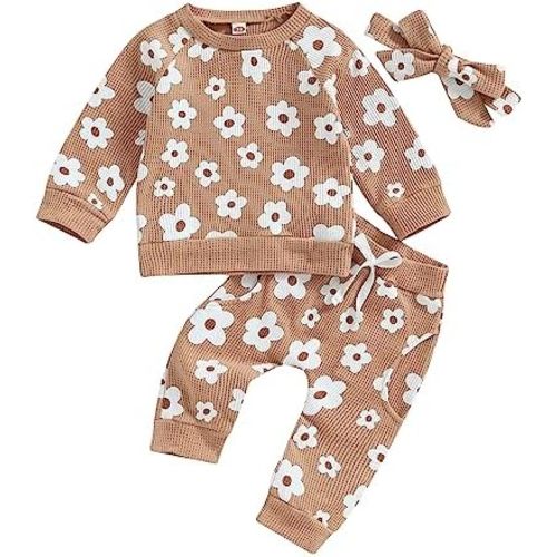 Newborn Infant Baby Girl Clothes Set Sweatshirts Tops Pants Toddler Girl Outfits Gifts 3 6 9 12 18 24 Months