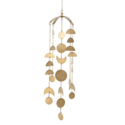 Crane Baby Brass Finish Ceiling Hanging - Caspian Luna: Metal Geometric Non-Powered Mobile