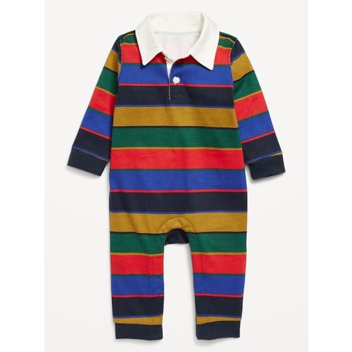 Long-Sleeve Collared One-Piece Jumpsuit for Baby