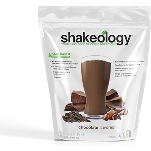 Shakeology Vegan Protein Powder - Gluten Free, Superfood Protein Shake - Helps Support Healthy Weight Loss, Lean Muscle Support, Gut Health, Manage Effects of Stress, Chocolate - 30 Servings