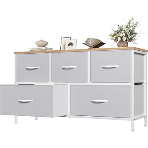 OLIXIS 5 Drawer Dresser for Bedroom, Storage Organizer Unit for Closet