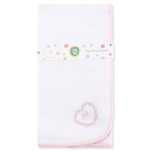 Little Me Unisex Baby Swaddling Receiving Blankets, Thank Heaven Pink, 30 X 27 Inches