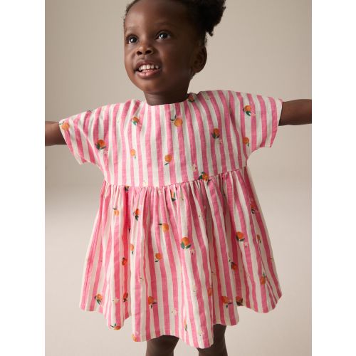 Pink Stripe Boxy Summer Dress (3mths-8yrs)