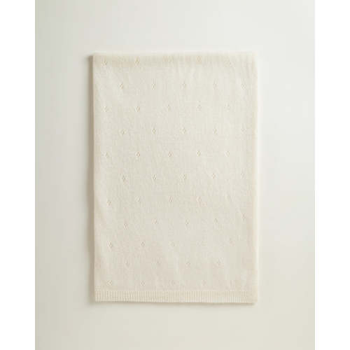 Cashmere Baby Blanket | Petit Louli | Pointelle Cashmere Baby Blanket
