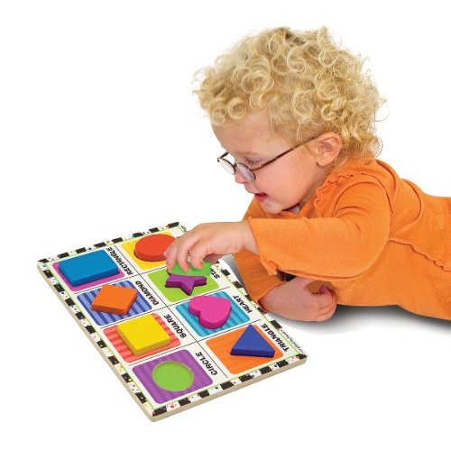 Melissa & Doug Shapes Wooden Chunky Puzzle (8 pcs) - FSC Certified