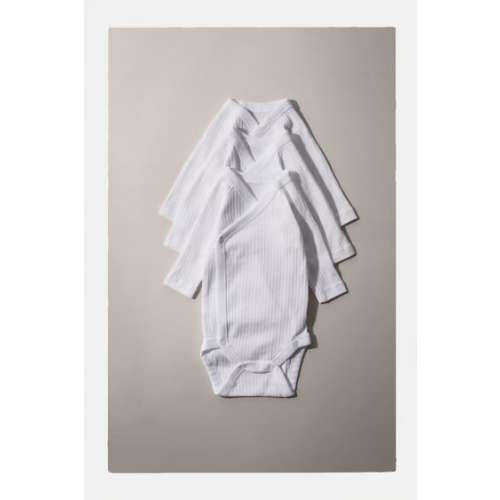 THREE-PACK OF SURPLICE WRAP BODYSUITS - White | ZARA United States