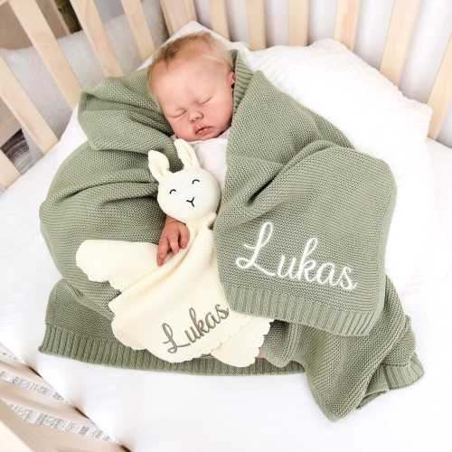 Personalized Baby Gift Set - Custom Blanket & Toy, Baby Shower Gift, Birthday Gift for Baby Boy or Girl, Newborn Gift Set, Baby Keepsake