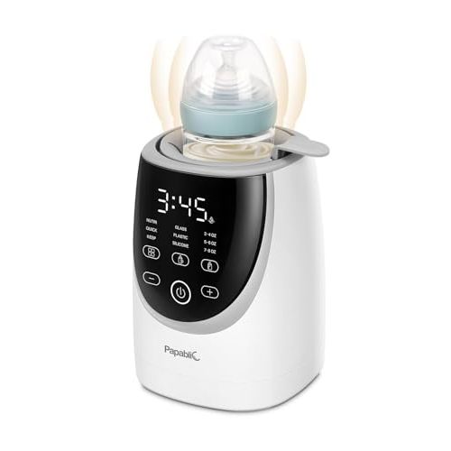 Papablic NutriWarm™ Swirlable Bottle Warmer – Advanced Nutrient-Preserving Warming Technology, Fast and Even Warming for Breastmilk & Formula, Precise Temperature Control, Easy to Use