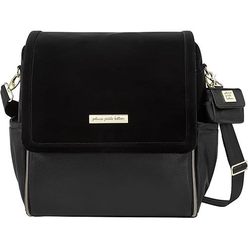Petunia Pickle Bottom Boxy Backpack, Diaper Bag, Stylish Baby Bag, Spacious Backpack, On-The-Go Moms, Twilight Black