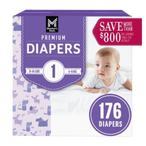 Member's Mark Premium Baby Diapers, Sizes: Newborn - 7 - Sam's Club