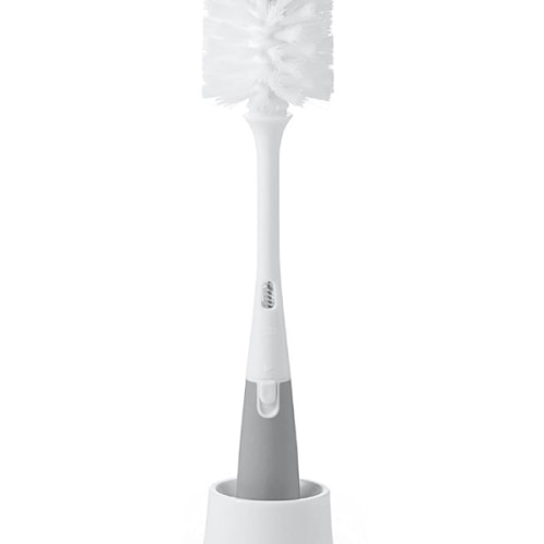 OXO Tot Bottle Brush with Nipple Cleaner and Stand, Gray