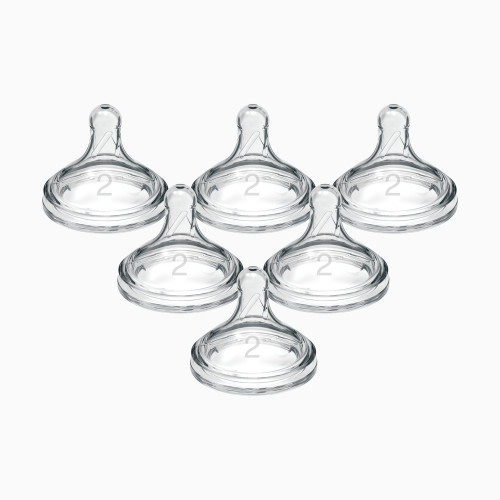 Dr. Brown's Wide-Neck Nipple (6 Pack) - Clear, Level 2