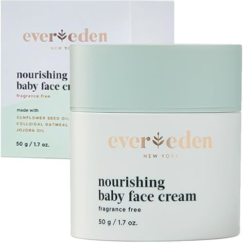Evereden Nourishing Baby Face Cream 1.7 oz. | Non-Toxic and Fragrance-Free Baby Face Lotion | Rich, Non-Greasy Baby Moisturizing Cream | Baby Face Moisturizer with Clean Ingredients