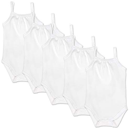 HonestBaby Multipack One-piece Cami Bodysuits 100% Organic Cotton for Baby Girls