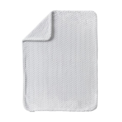 Cable Knit Chamois Baby Blanket - Gray