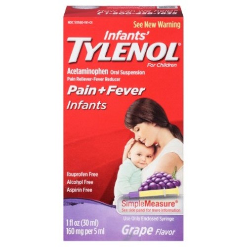 Infants' Tylenol Pain Reliever+Fever Reducer Liquid - Acetaminophen - Grape