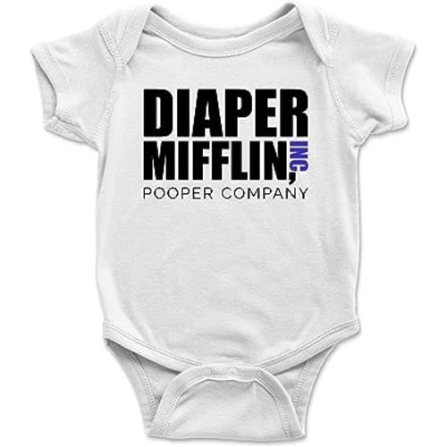 Diaper Mifflin Inc. Pooper Company Funny The Office Merchandise - The Office Baby Clothes