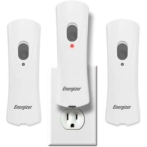 Energizer Weatheready Rechargeable Compact Handheld Light, Plug-in Rechargeable LED Light, Automatic Turn-On Emergency Flashlight, Built-in Rechargeable Battery Included, 3 Count