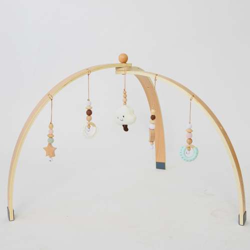 Wooden Baby Play Gym with Hanging Toys - Sky | OkidoKids™