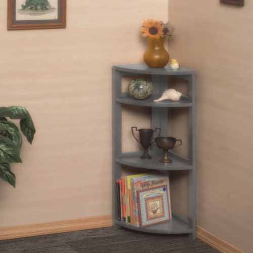 Rebrilliant Regency Flip Flop High Corner Folding, No Tools Assembly, Wood Bookcase & Reviews | Wayfair