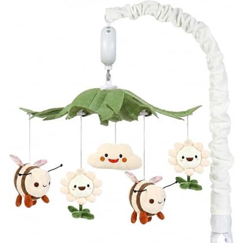 JOLLITO Baby Crib Mobile with Music, Nursery Mobile for Crib Bassinet