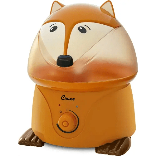 Crane Adorables Ultrasonic Humidifiers for Bedroom and Baby Nursery, 1 Gallon Cool Mist Air Humidifier for Large Room or Kid's Room, Humidifier Filters Optional, Fox